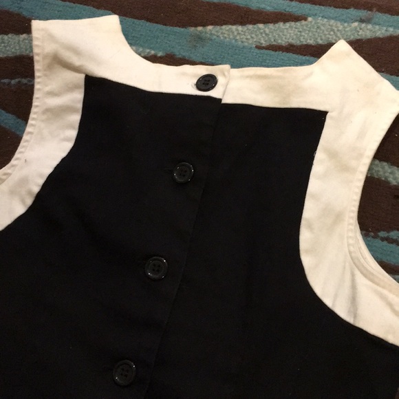 Black vintage cotton pleated tank top 10 m - Picture 6 of 6